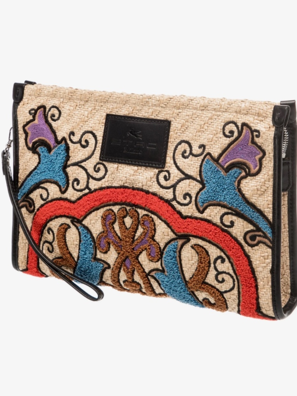 ETRO Raffia Clutch with Strap